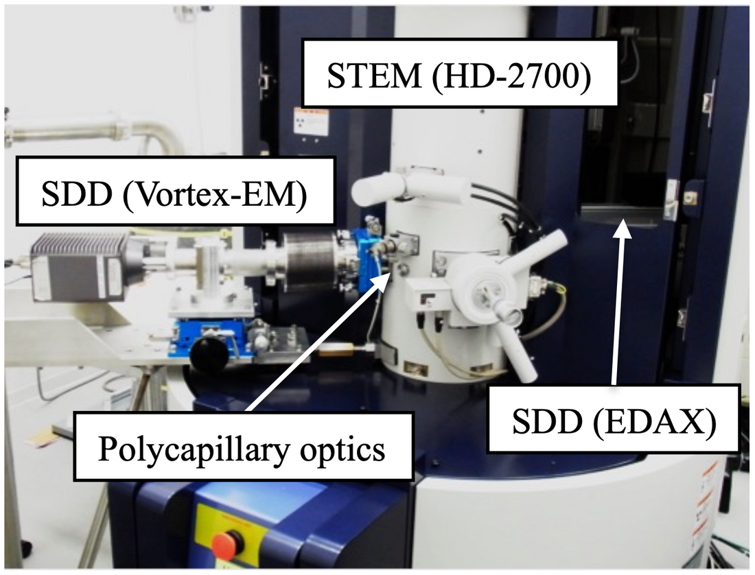 Characterization of Polycapillary Optics Installed in an Analytical Electron Microscope