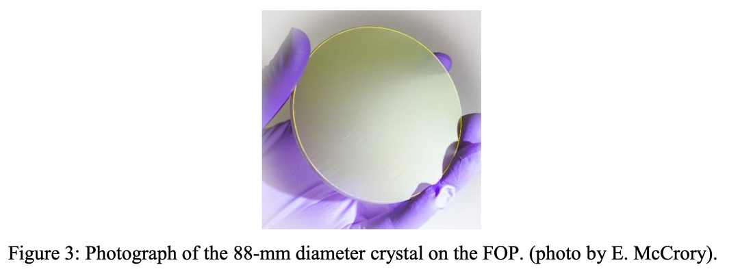 FIRST INDIRECT X-RAY IMAGING TESTS WITH AN 88-mm DIAMETER SINGLE CRYSTAL