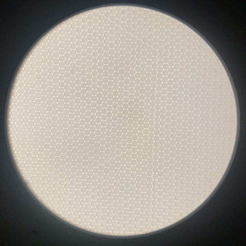 fiber optic taper under microscope (500x)