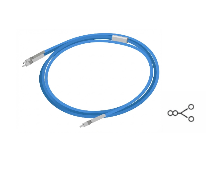 1 to 2 Fan Out, Multimode Fiber Optic Bundle (Y Shape)